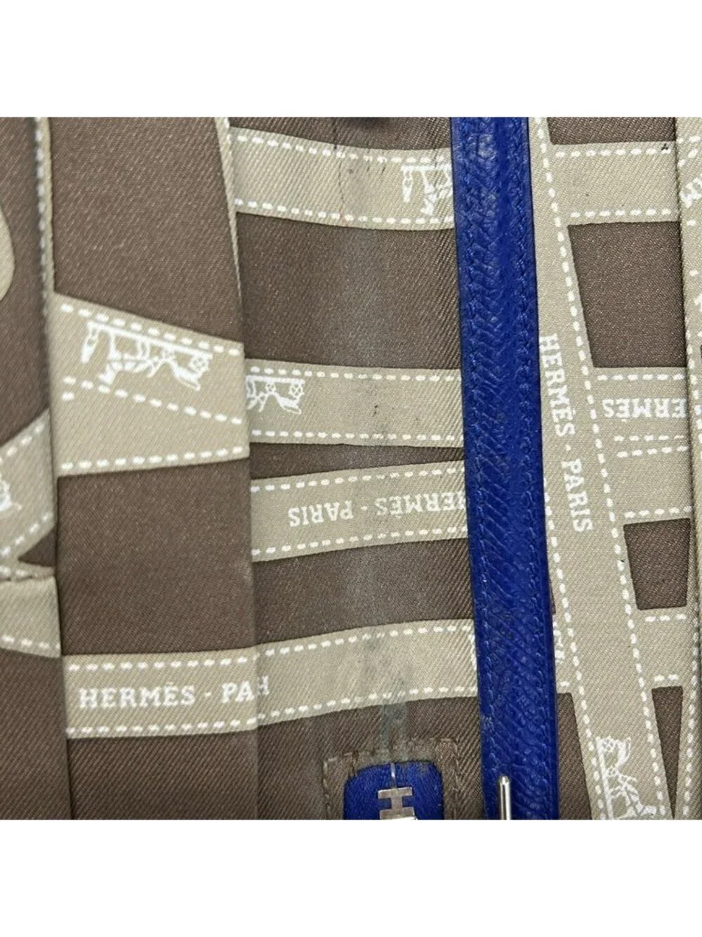 Hermes Notebook Agenda Zip Silk'in Blue Saphir Zip Around